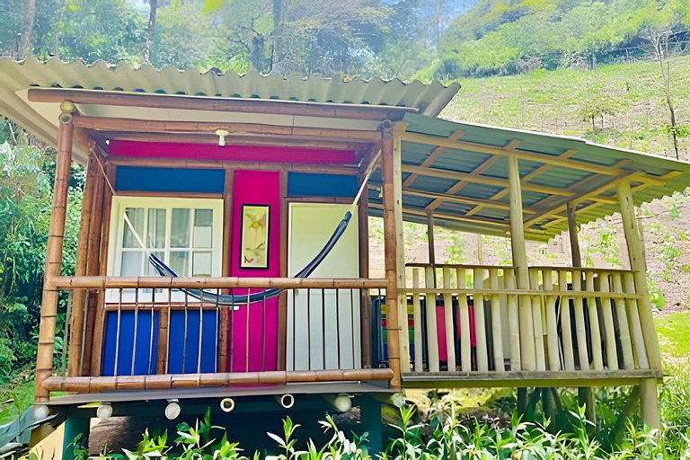 Cabaña completa con cocina en medio de naturaleza